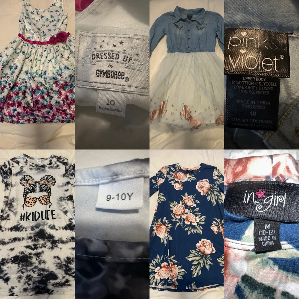 Girls 9-10 clothes lot (AT74)
